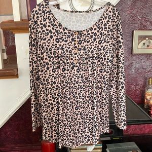 Women’s leopard pattern blouse